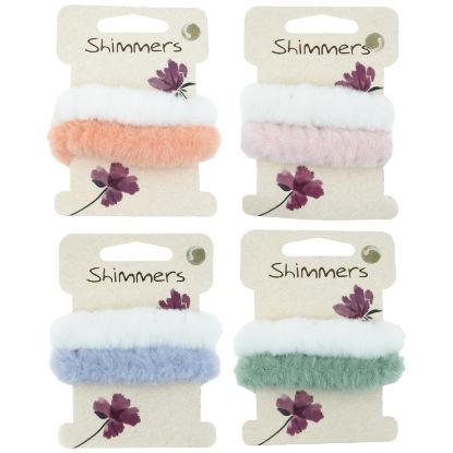 Picture of Shimmers - 2pk Fluffy Hair Scrunchies