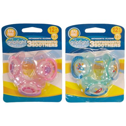 Picture of 3 Decorated Orthodontic Soothers 12m+