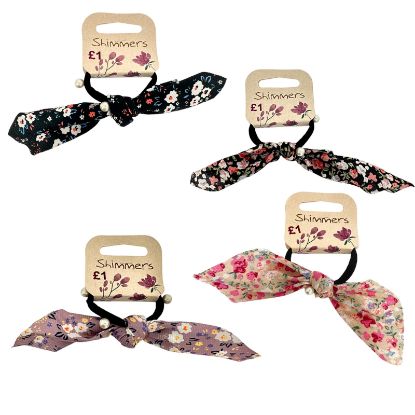 Picture of Shimmers - Floral Pearl Bow Elastics