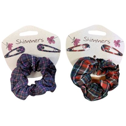 Picture of Shimmers - Tartan Scrunchy Hair Set