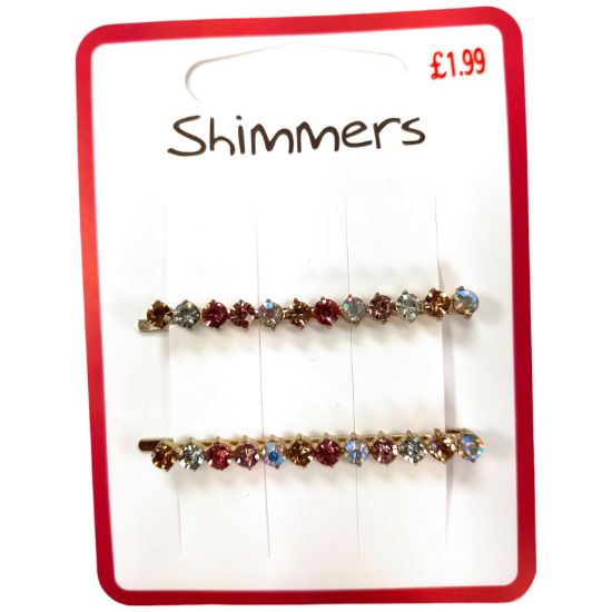 Picture of Shimmers - 2pk Gem Row Hair Slide