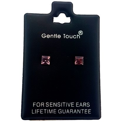 Picture of 054 Gentle Touch - Purple Square Stud