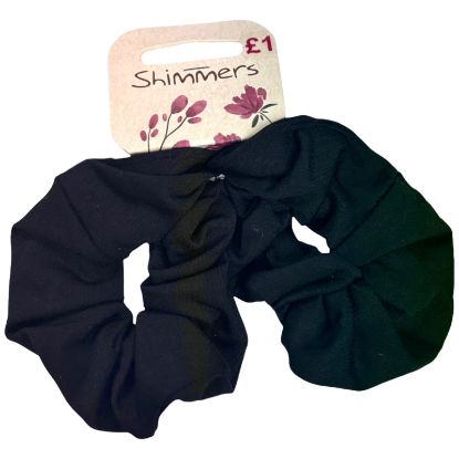 Picture of Shimmers - 2pk Black Scrunchies