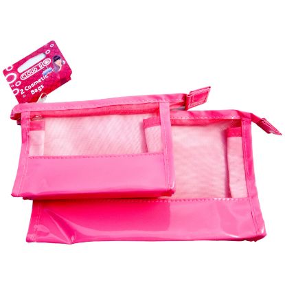Picture of Cloud 9 - 2 Pack Pink Mesh Cosmetic Bag