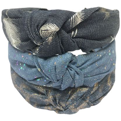 Picture of Shimmers - Denim Print Alice Bands