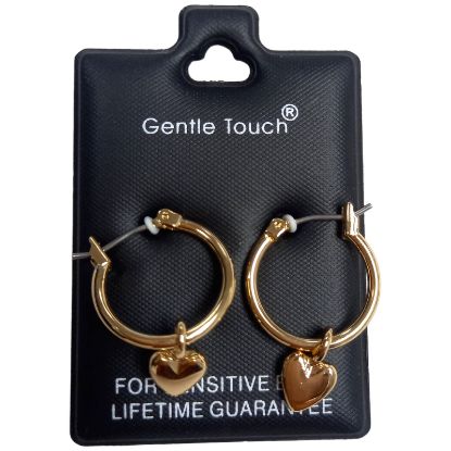 Picture of 023 Gentle Touch -  Gold Hoop With Heart