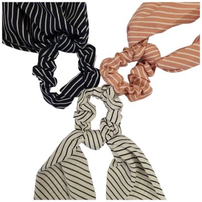 Picture of Shimmers - Tailed Candy Stripe Scrunchy