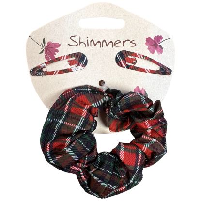 Picture of Shimmers - Tartan Scrunchy Hair Set