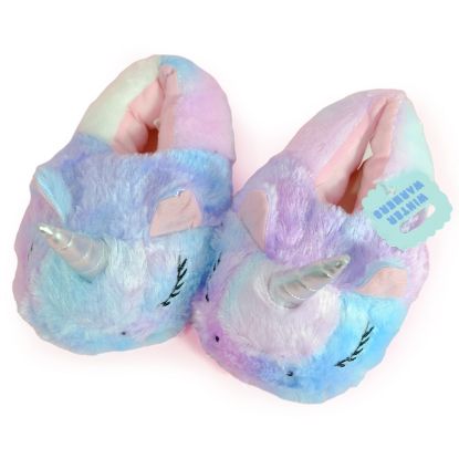 Picture of Fluffy Large Unicorn Slippers