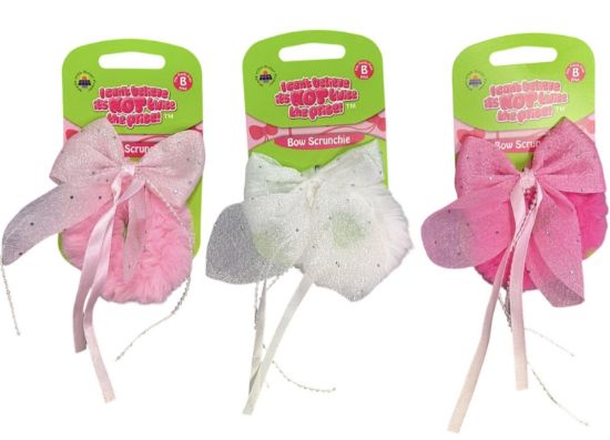 Picture of ICB  - Sheen Fabric Bow fur Scrunchy