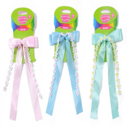 Picture of ICB  - Tail Bow Barrette with Flowers