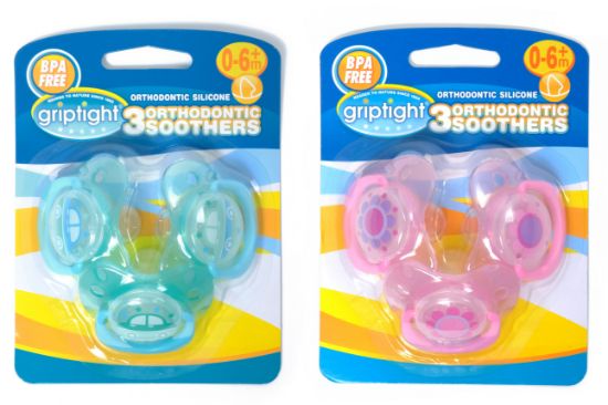 Picture of Griptight - 3 Orthodontic Soothers 0-6M