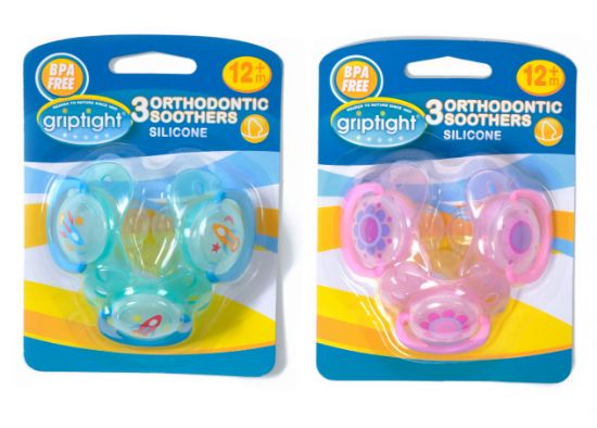 Picture of 3 Decorated Orthodontic Soothers 12m+