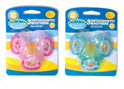 Picture of Griptight - 3 Orthodontic Soothers 6M+
