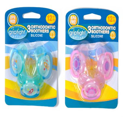 Picture of 3 Decorated Orthodontic Soothers 12m+