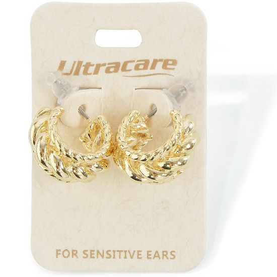 Picture of 020 Ultracare - Rope Gold Hoops