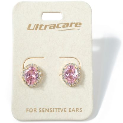 Picture of 082 Ultracare - Pink Round Crystal Stud