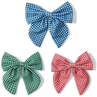 Picture of School Colours Gingham Bow