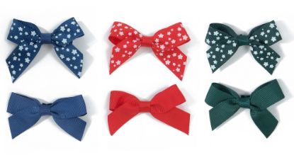 Picture of School Colours 2pk Bow Clips