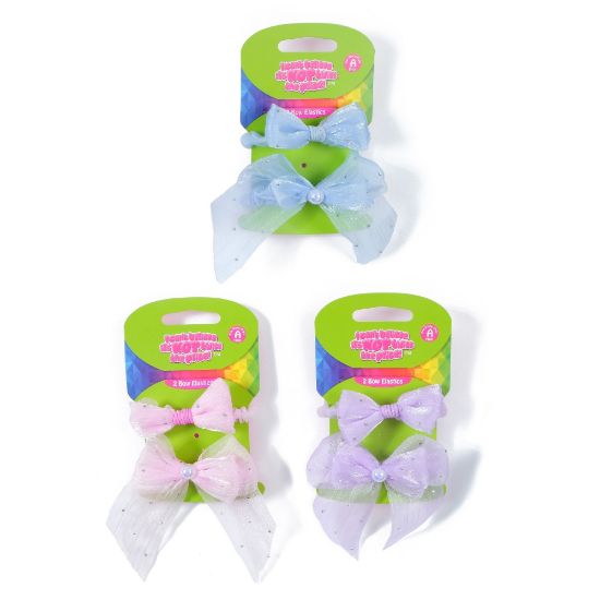 Picture of ICB - 2pk Chiffon Bow Mini Scrunchies