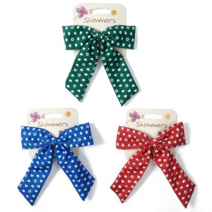 Picture of School Colours Large Printed Bow