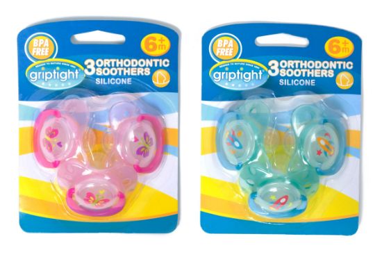 Picture of Griptight - 3 Orthodontic Soothers 6M+