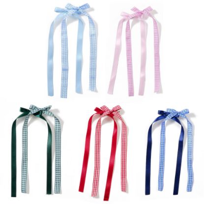Picture of ICB - 2pk Double Gingham Bow Hair Clips