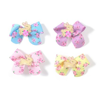 Picture of ICB  - 2pk Bunny Rabbit Motif Bow Clips