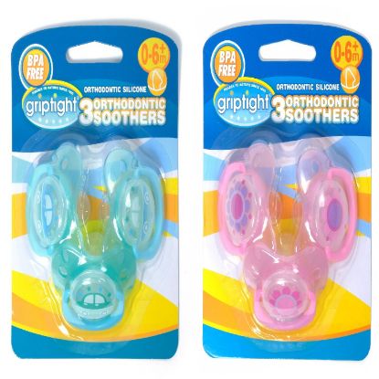 Picture of Griptight - 3 Orthodontic Soothers 0-6M