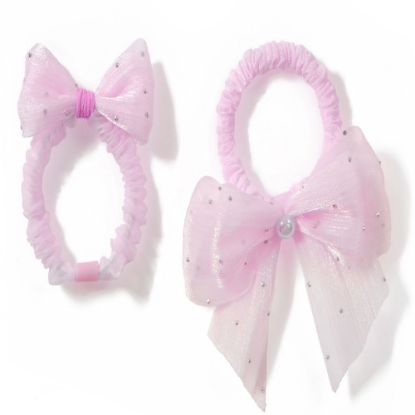 Picture of ICB - 2pk Chiffon Bow Mini Scrunchies