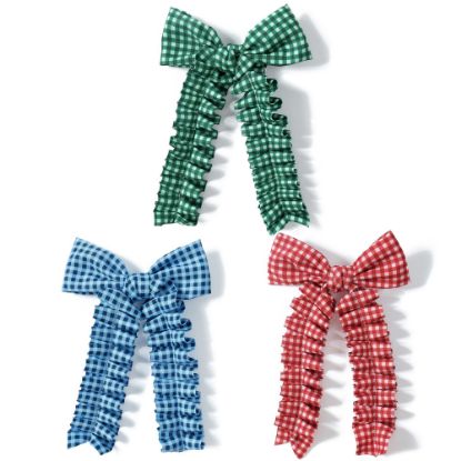 Picture of School Colour Gingham Ruched Bow