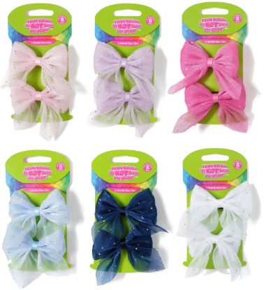 Picture of ICB  - Sparkle Bow Hair Clips 2PK