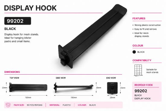 Picture of Rotary Stand Hooks BLACK