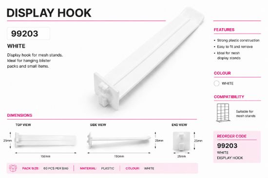 Picture of Rotary Stand Hooks WHITE