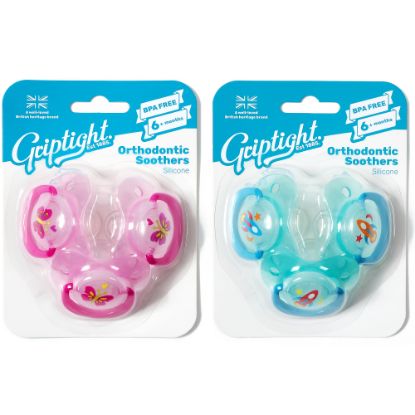 Picture of Griptight - 3 Orthodontic Soothers 6M+