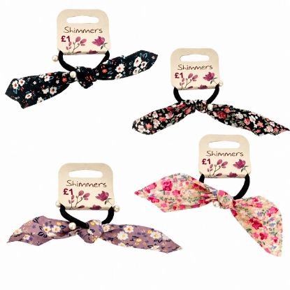Picture of Shimmers - Floral Pearl Bow Elastics