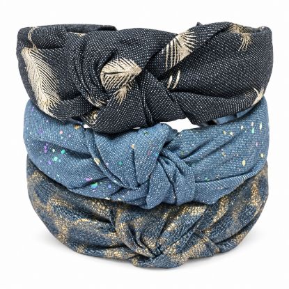 Picture of Shimmers - Denim Print Alice Bands