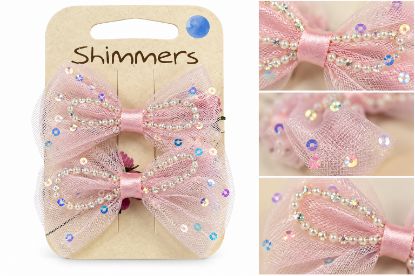 Picture of Shimmers - Netted Sequin Bow Clips 2pk