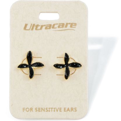 Picture of 028 Ultracare - Black Petals Studs