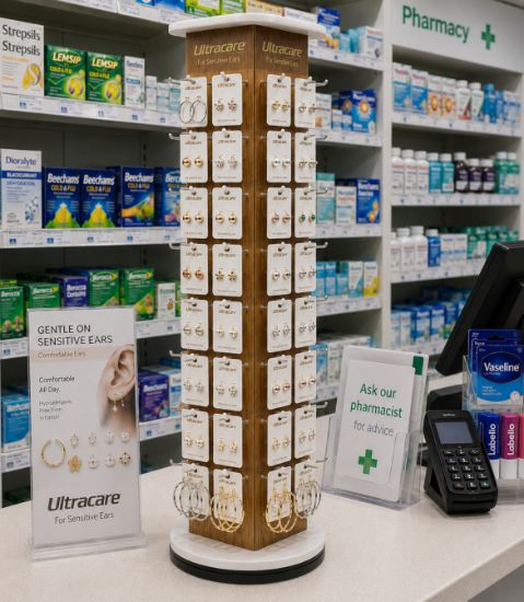 Picture of Ultracare earring stand. 72 hooks. 3 pairs per hook